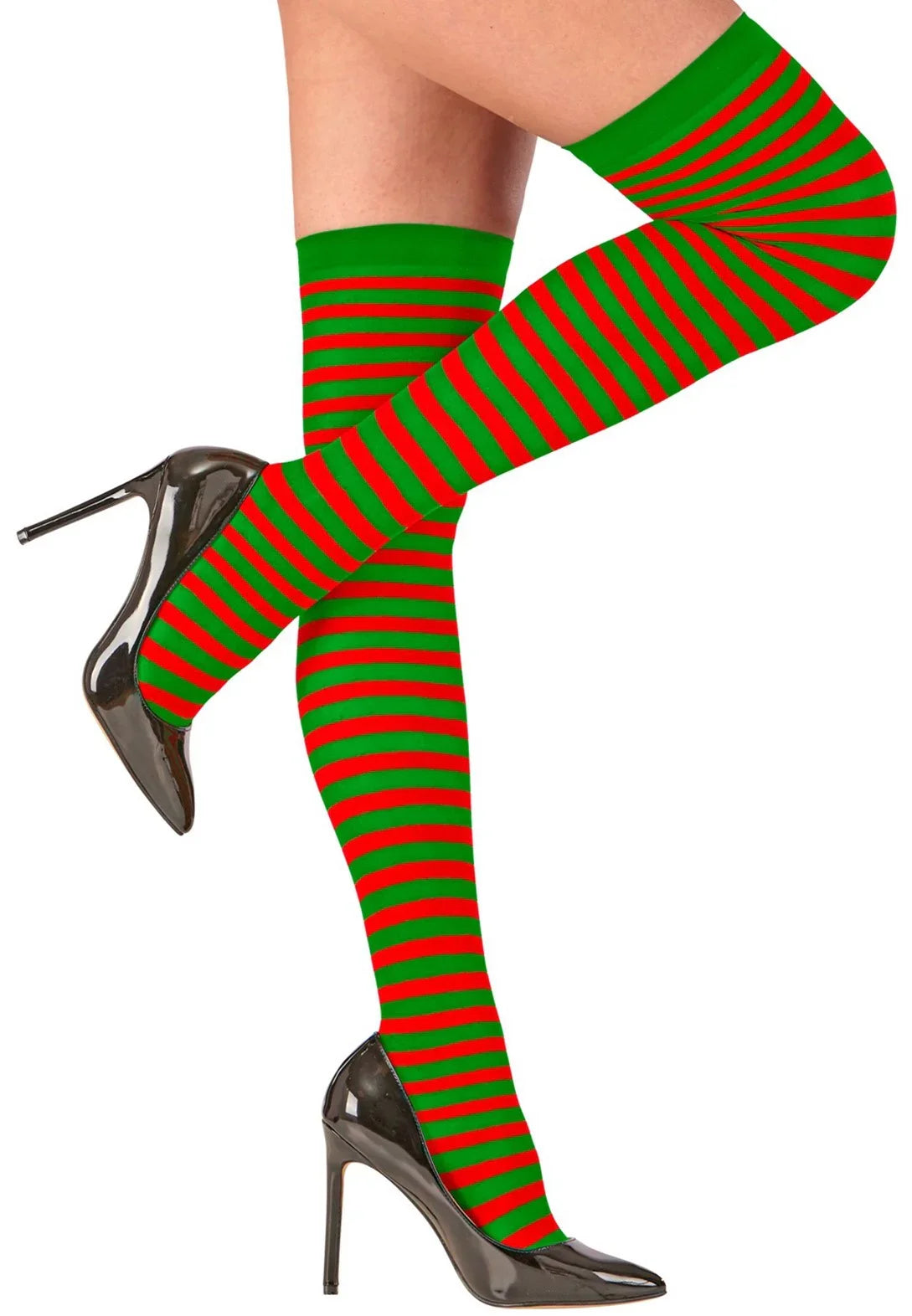 Medias de Rayas Rojas y Verdes de Elfo Elfos Navideños Widmann